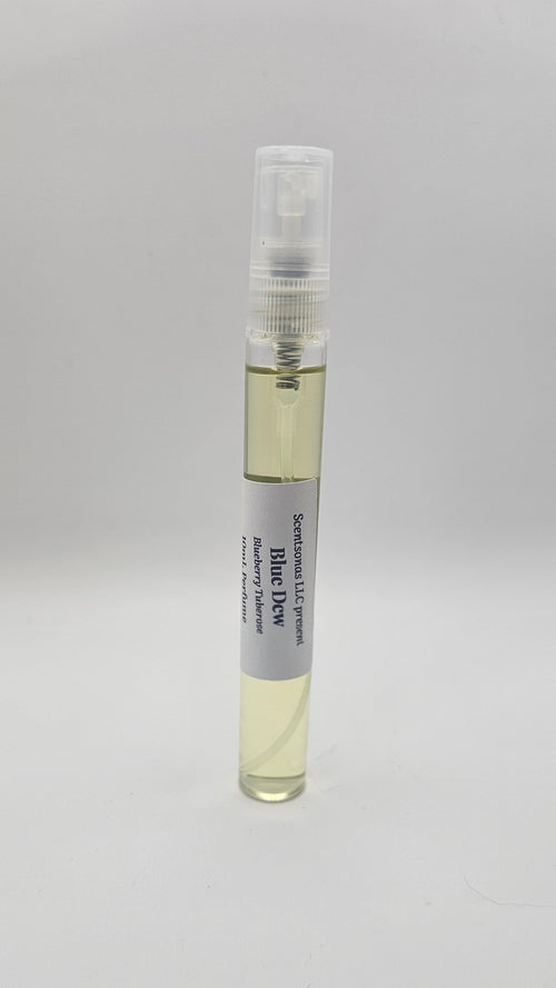 Small spray bottle with a white label on a light gray background