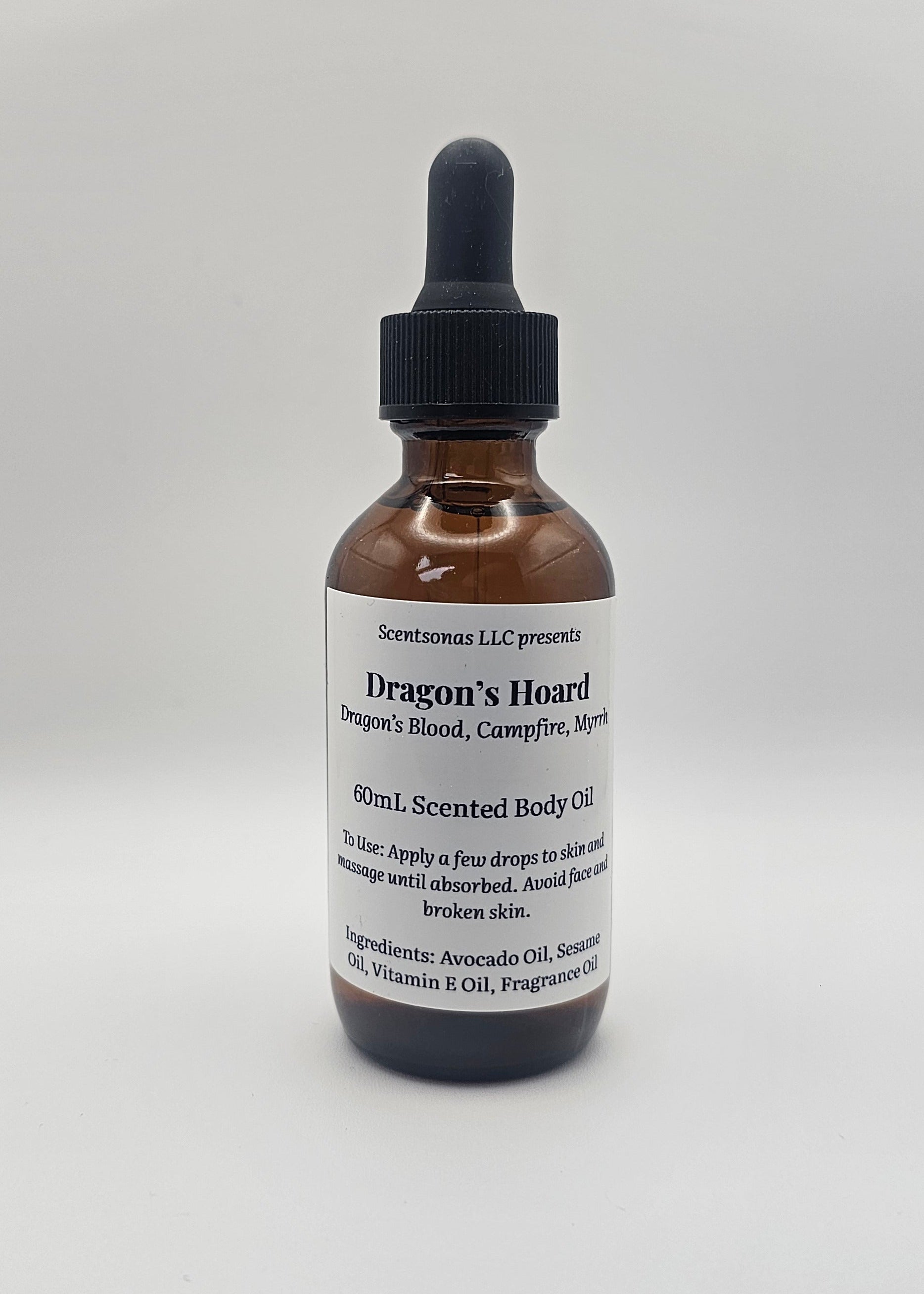 Bottle with dropper on a white background