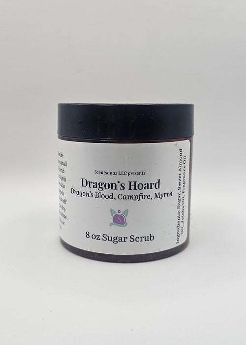 Jar of Dragon's Hoard Sugar Scrub on a white background