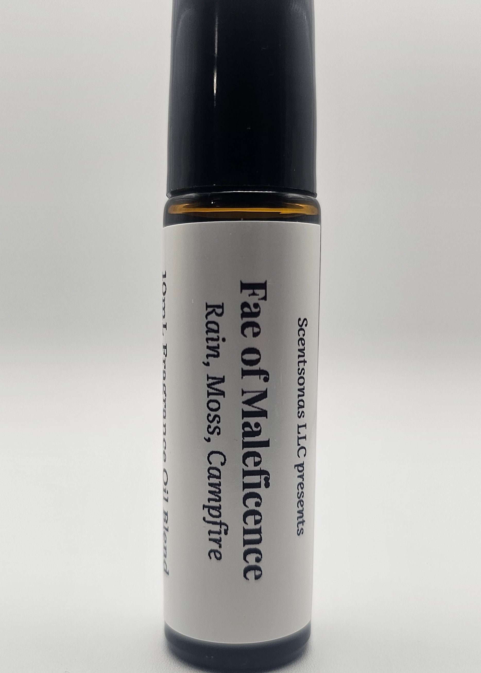 Roll-on bottle labeled 'Fae of Maleficence' on a white background