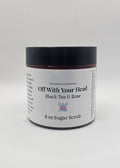 Skincare product packaging with text on a white background