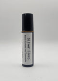 Roll-on bottle labeled 'Silver Sleep' with 'Fresh Cotton and Lavender' on a white background