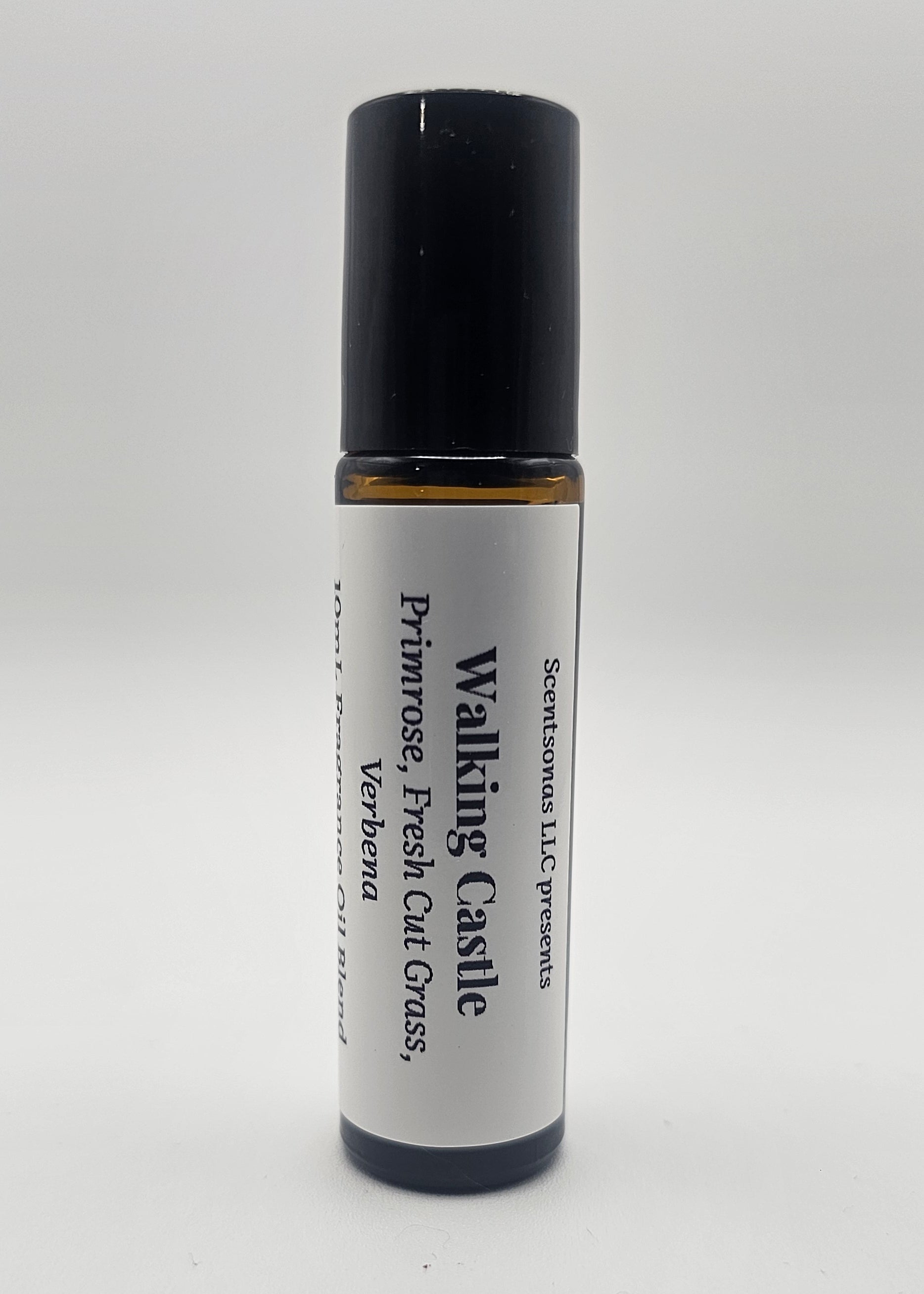 Roll-on bottle with label on a white background